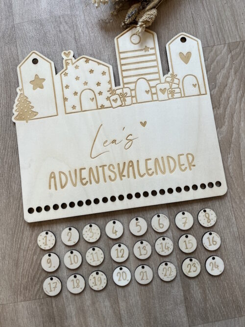 Adventskalender Set (Weichnachtsdorf inkl. Zahlen)