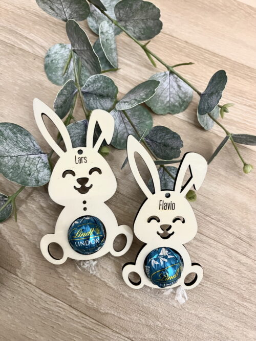 Holzanhänger Osterhase